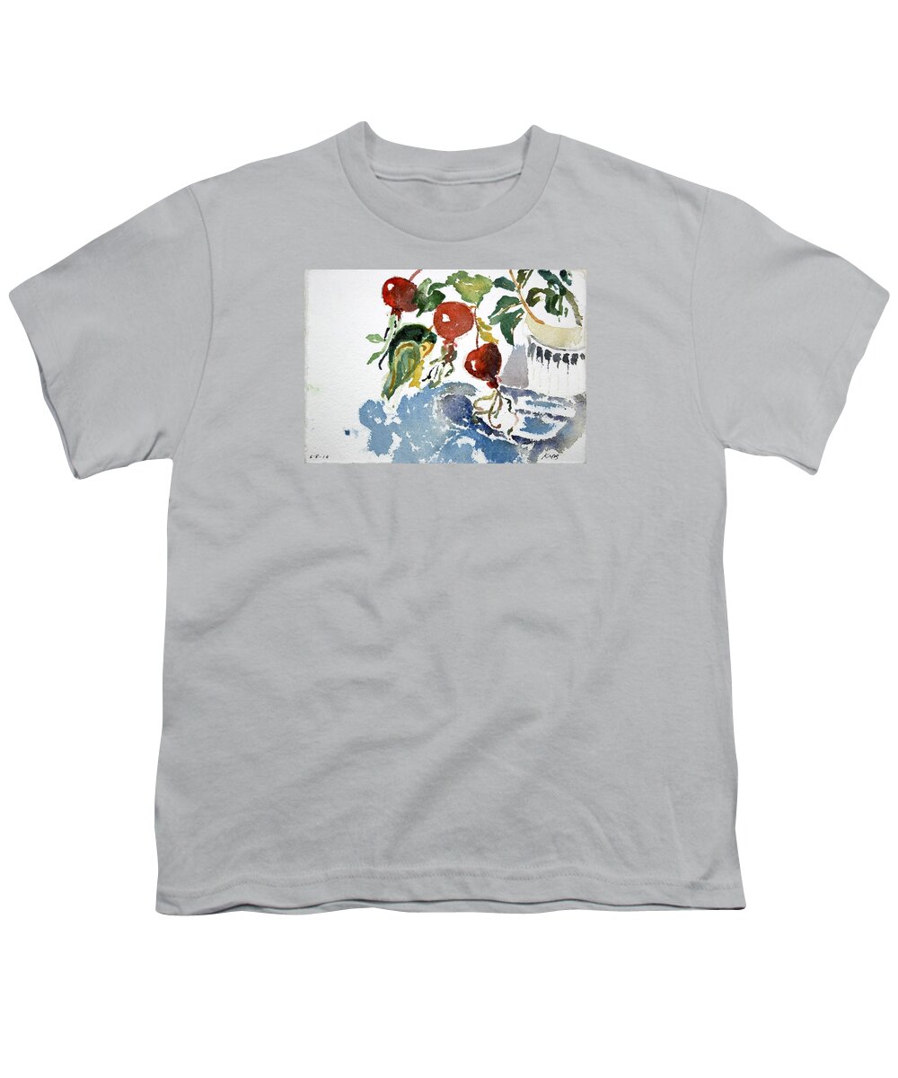  Youth T-Shirt featuring the painting Abstract Vegetables 2 by Kathleen Barnes