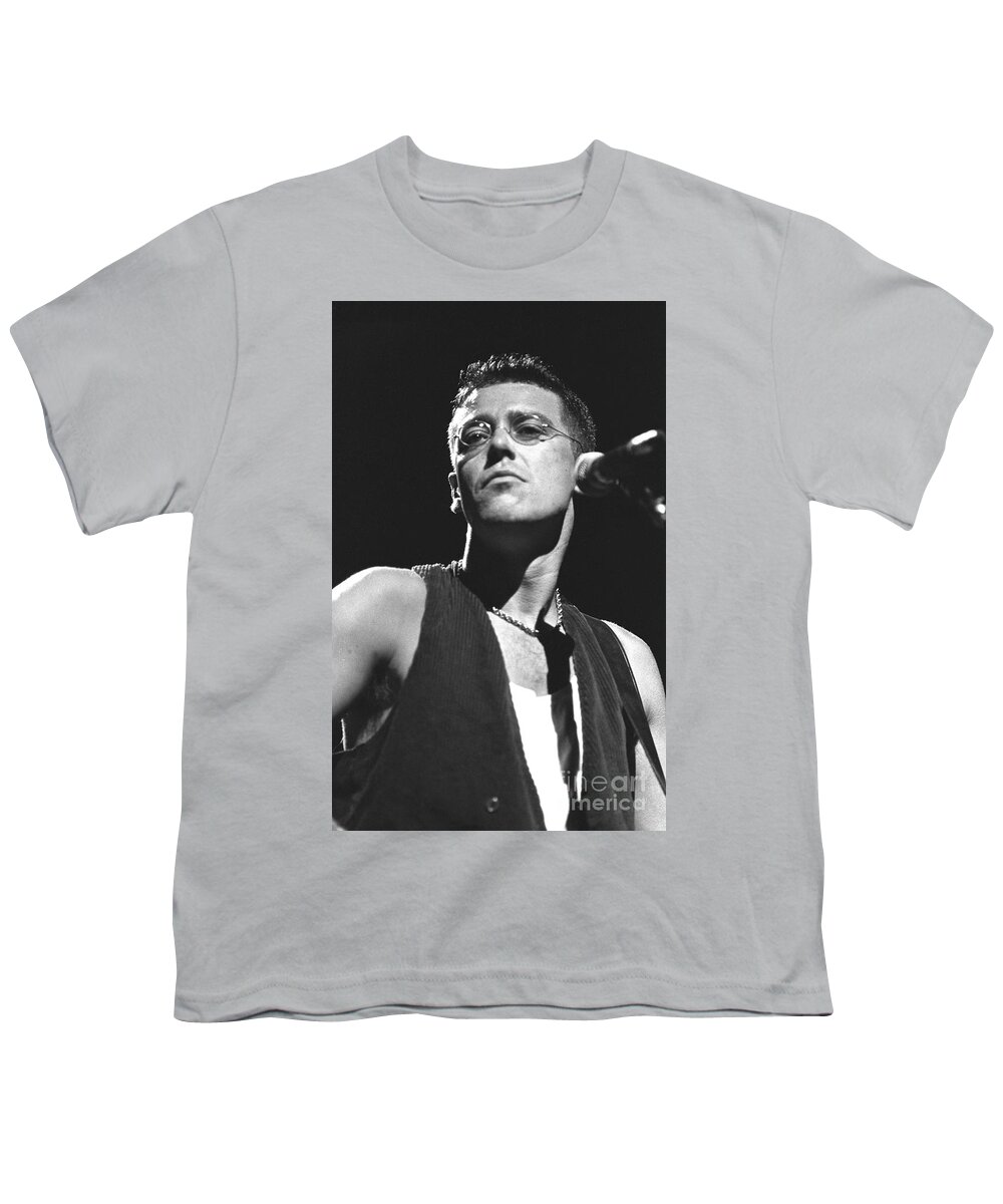 Singer Youth T-Shirt featuring the photograph Adam Clayton - U2 by Concert Photos