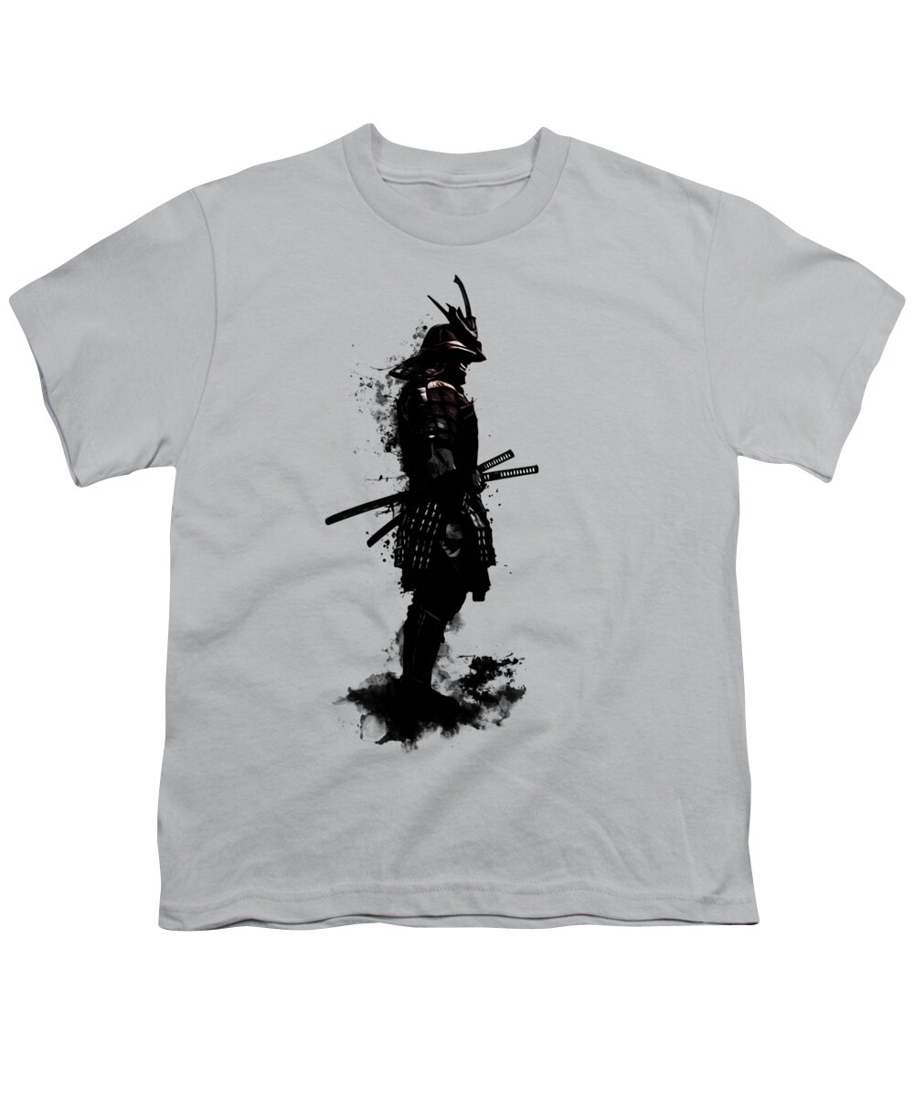 Samurai Youth T-Shirt featuring the mixed media Armored Samurai by Nicklas Gustafsson