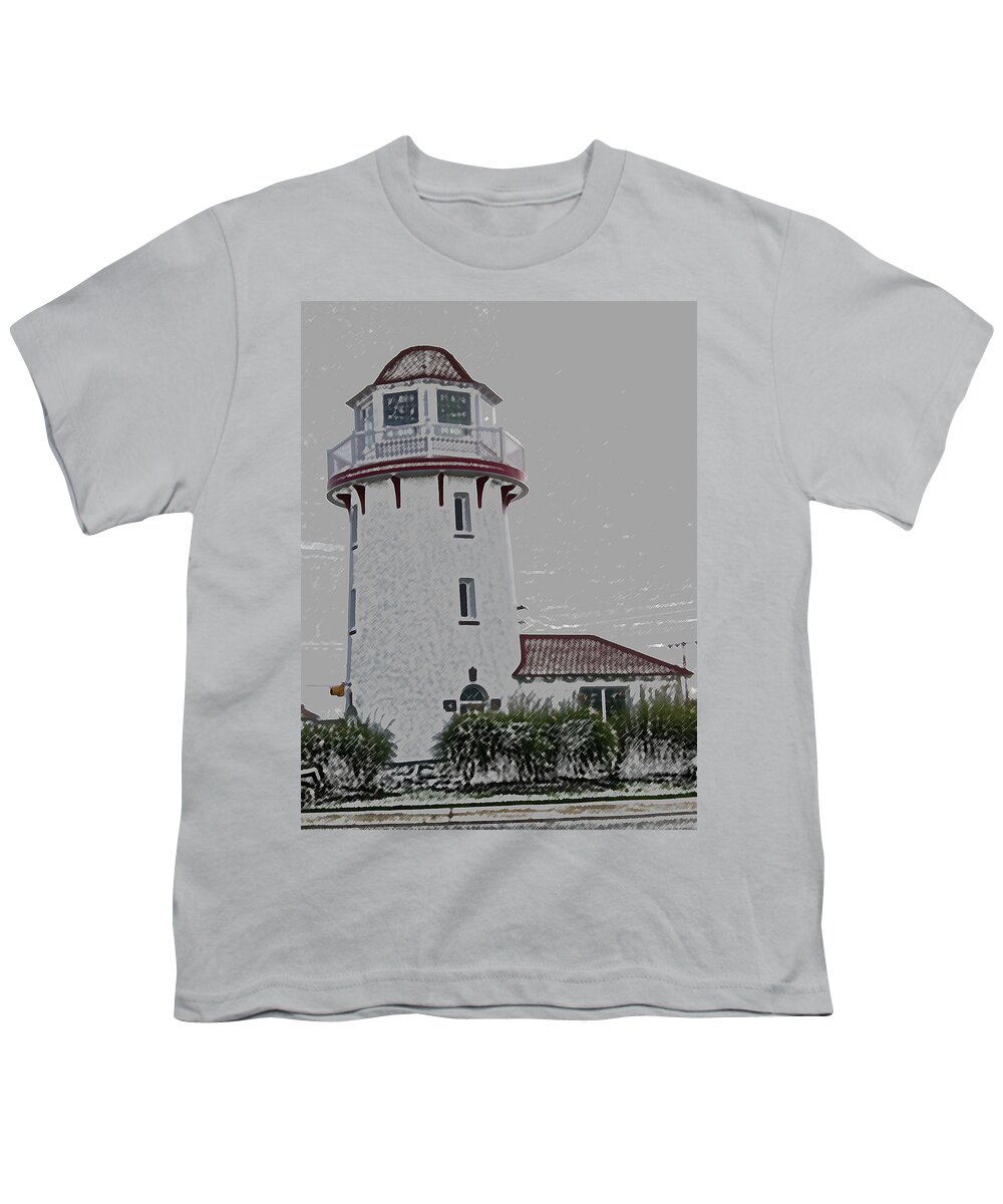 Lighthouse Youth T-Shirt featuring the photograph Brigantine Lighthouse by Trish Tritz