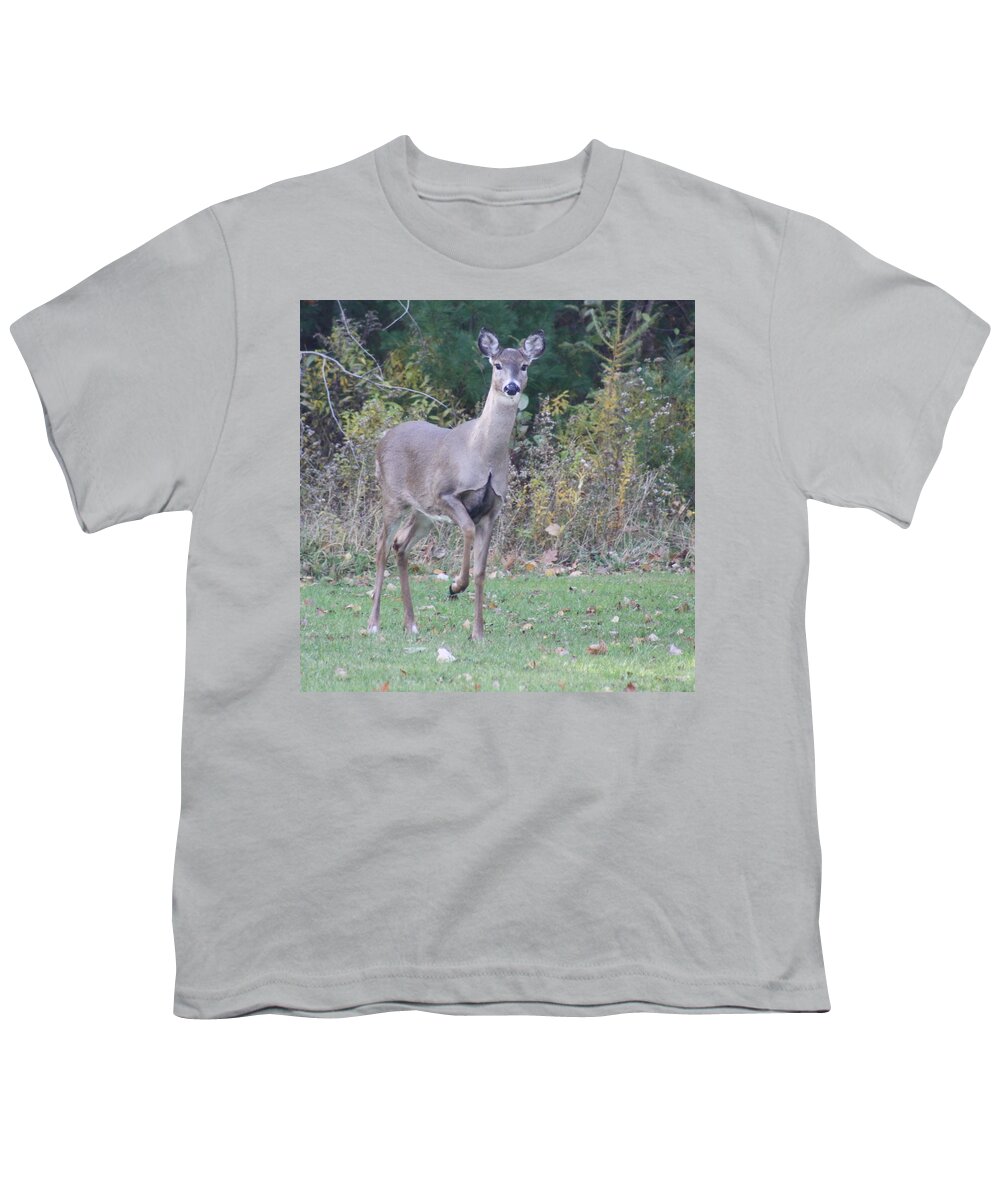 Deer Youth T-Shirt featuring the photograph Busted by Greg DeBeck