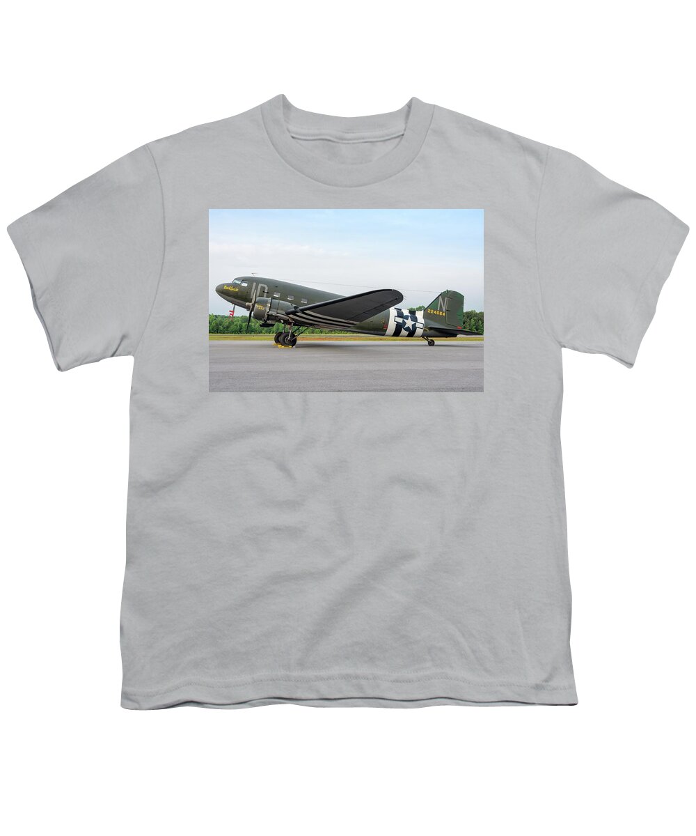 2016 Youth T-Shirt featuring the photograph C47 in Profile by Chris Buff