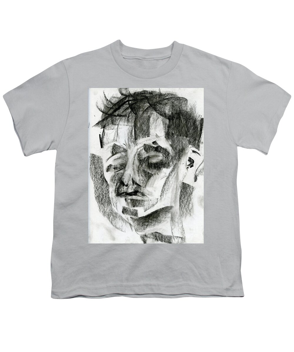 Drawing Youth T-Shirt featuring the painting Charcoal Sketch by Edward Fielding