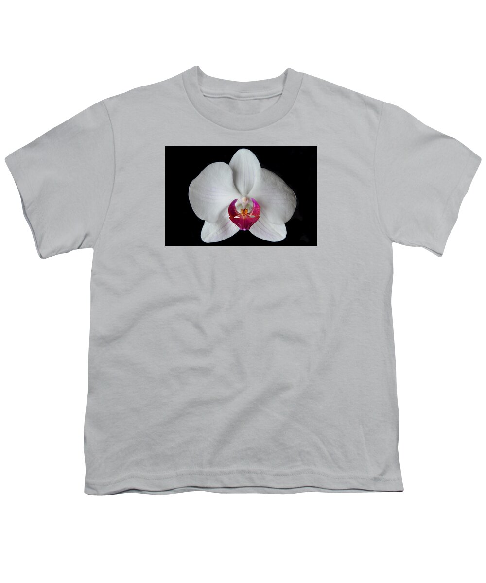 Orchid Youth T-Shirt featuring the photograph Classic White Orchid by Terence Davis