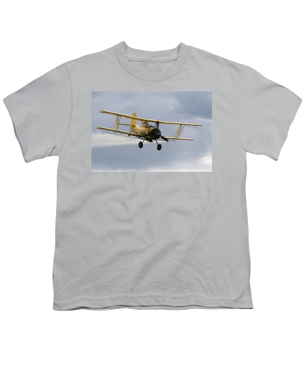 Aerodynamics Youth T-Shirt featuring the photograph Crop Duster by David Andersen