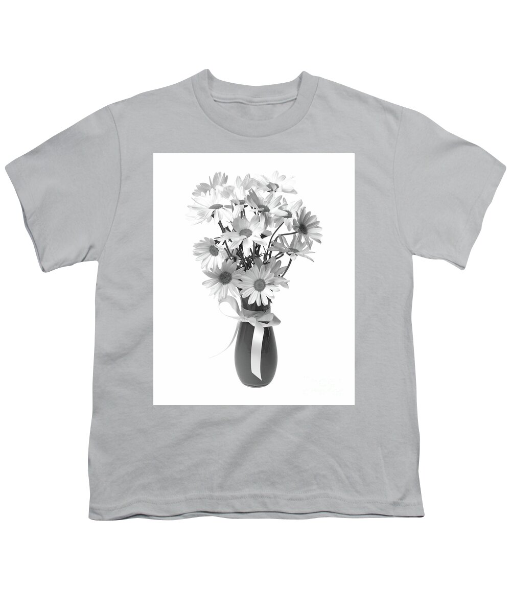Daisies In A Vase Youth T-Shirt featuring the photograph Daisies in a Vase by Olga Hamilton