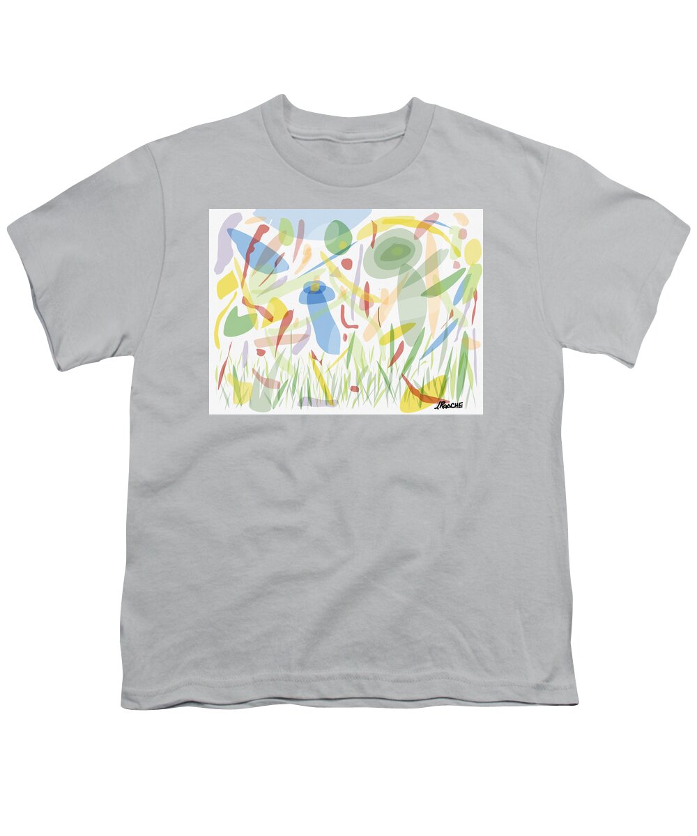 Landscape Youth T-Shirt featuring the digital art Dancing in the Rain by Joe Roache