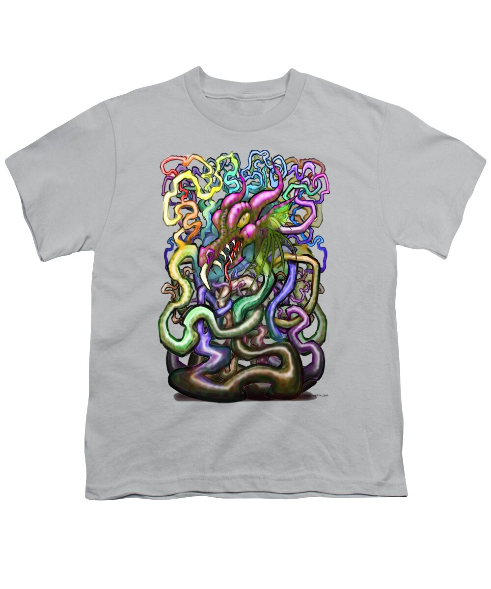 Dragon Youth T-Shirt featuring the digital art Dragon Vines by Kevin Middleton