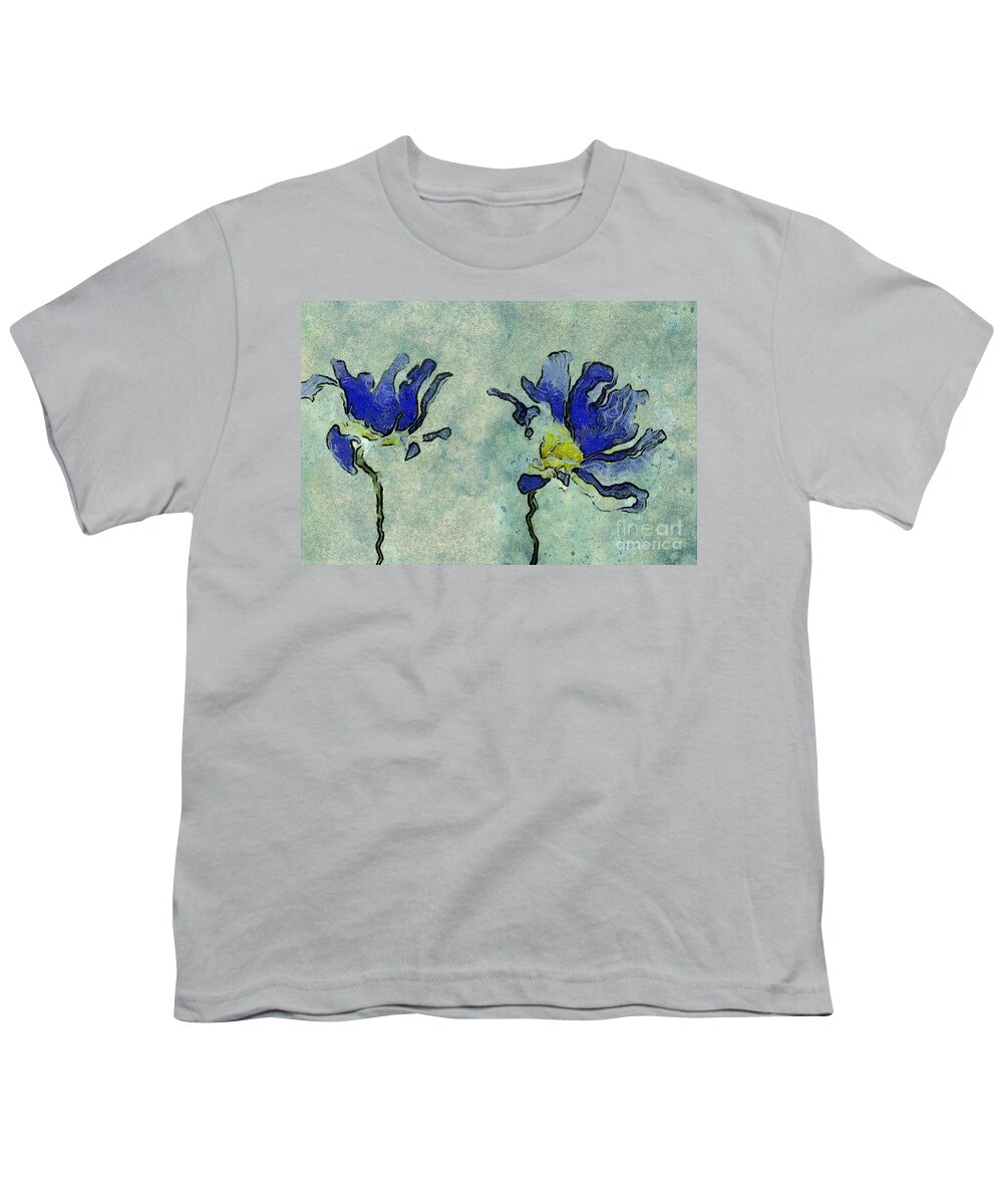 Daisies Youth T-Shirt featuring the digital art Duo Daisies - 02dp3b22 by Variance Collections