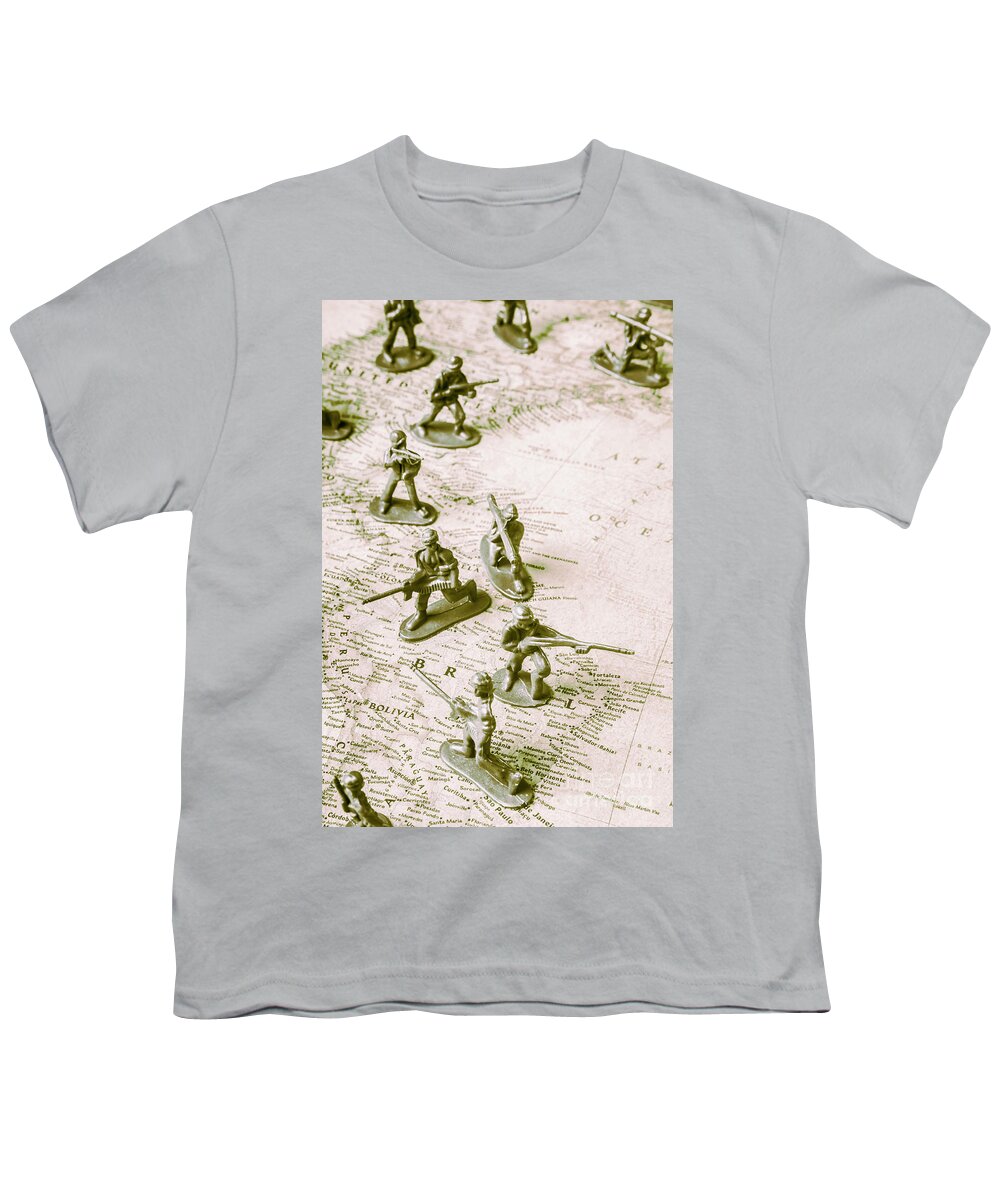 Troops Youth T-Shirt featuring the photograph Economic hit men by Jorgo Photography