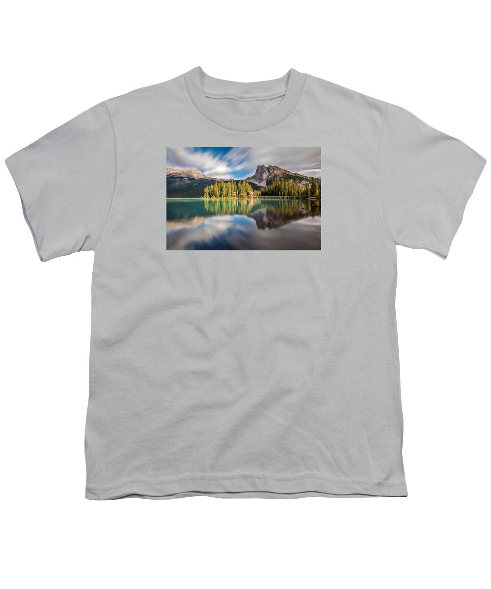 Emerald Lake Youth T-Shirt featuring the photograph Emerald Lake Dreamscape by Pierre Leclerc Photography