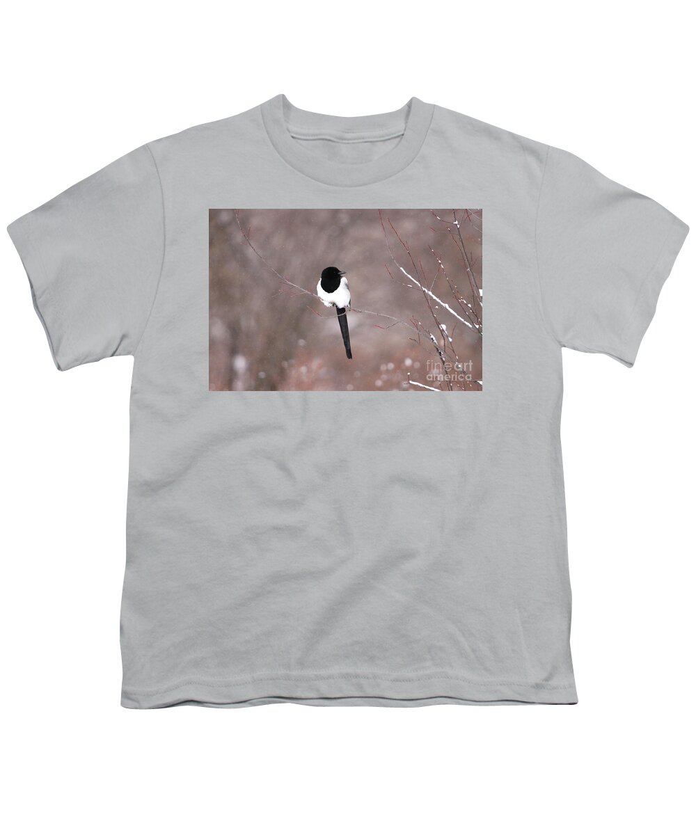 Floating Magpie Youth T-Shirt featuring the photograph Floating Magpie by Alyce Taylor
