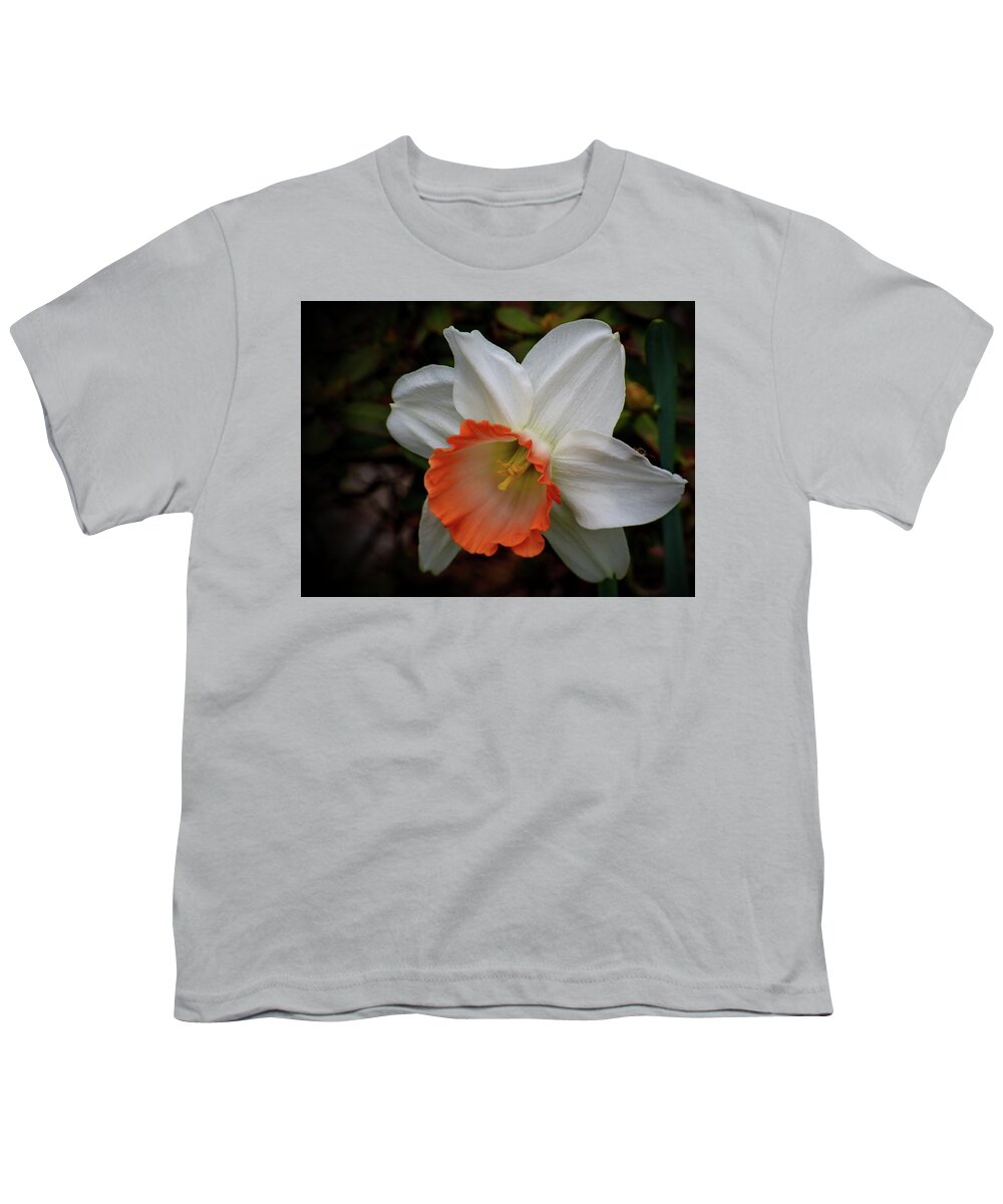 Daffodil Youth T-Shirt featuring the photograph Flower Record Large Cup Daffodil by Lyuba Filatova