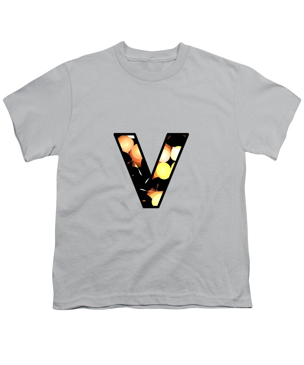V Youth T-Shirt featuring the digital art Fractal - Alphabet - V is for Visual Perception by Anastasiya Malakhova