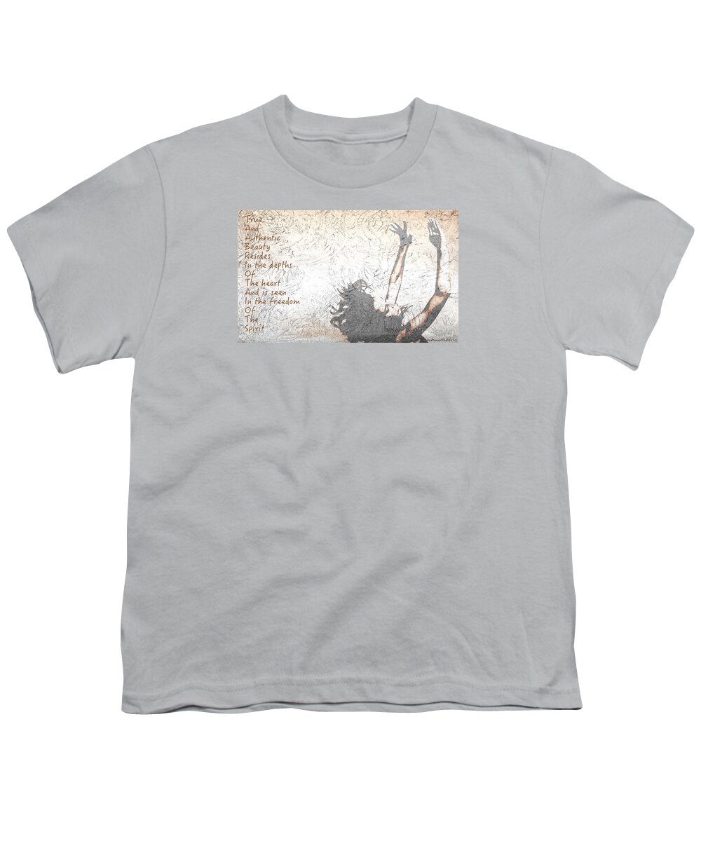 Acrylic Youth T-Shirt featuring the painting Free Spirit by Theresa Marie Johnson