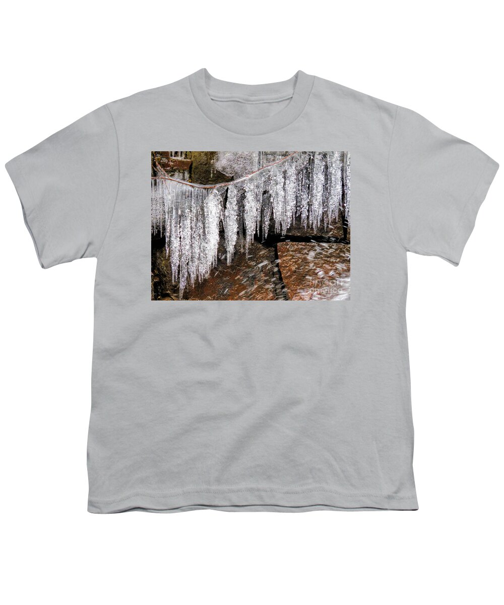 Ice Youth T-Shirt featuring the photograph Icy Clothesline by Janice Drew