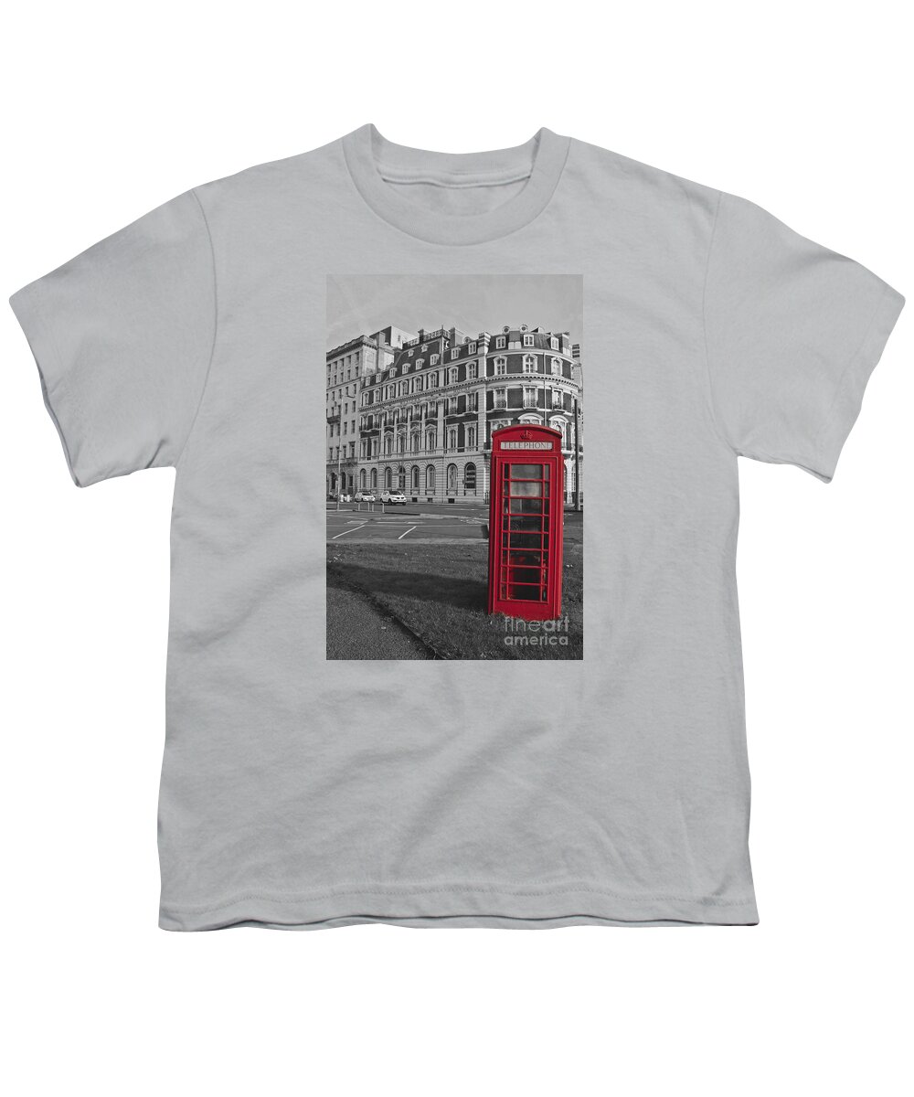 Isolated Colour Youth T-Shirt featuring the photograph Isolated Phone Box by Terri Waters
