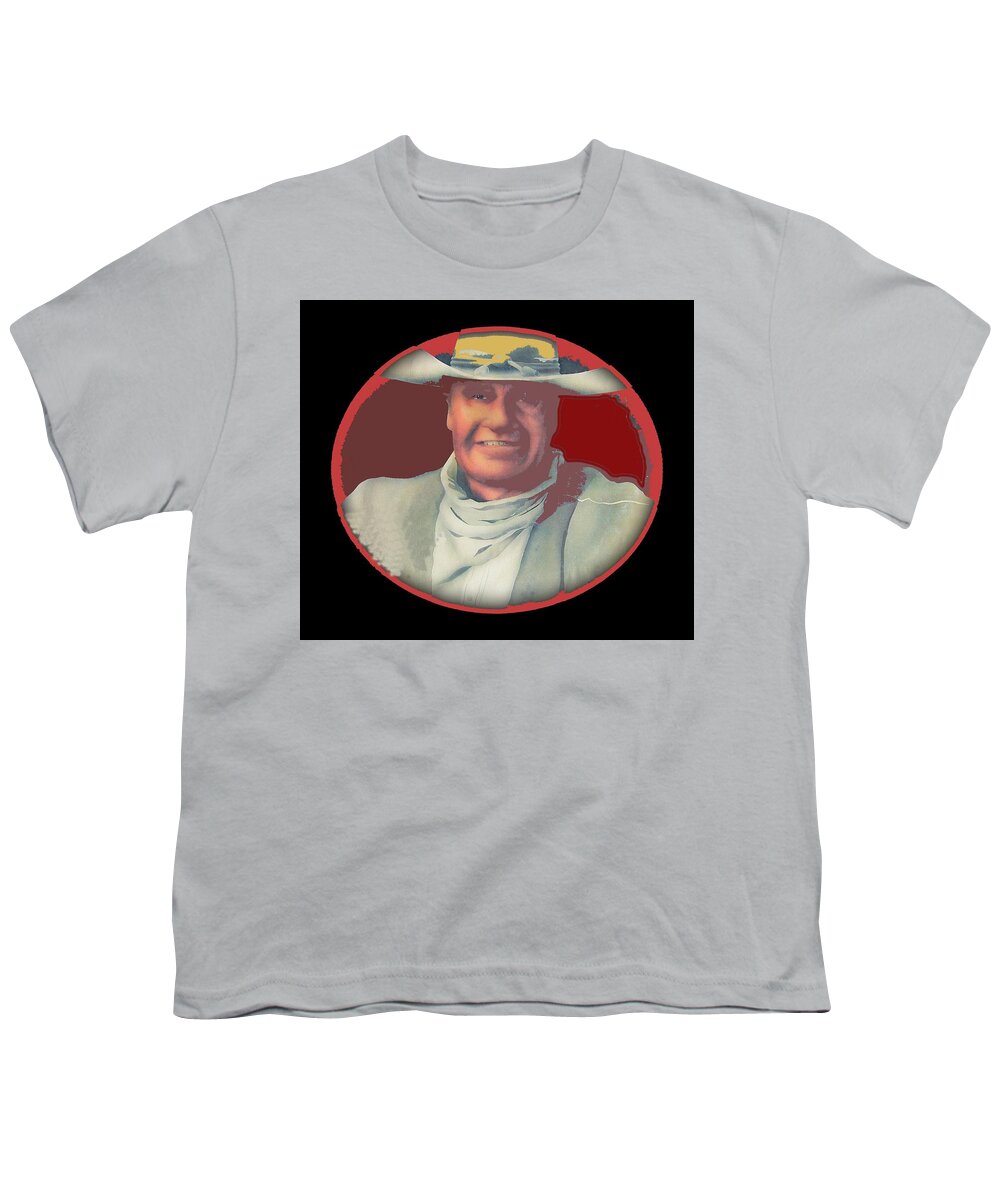 John Wayne Illustration 1 Unknown Date-2008 Youth T-Shirt featuring the photograph John Wayne illustration 1 unknown date-2008 by David Lee Guss
