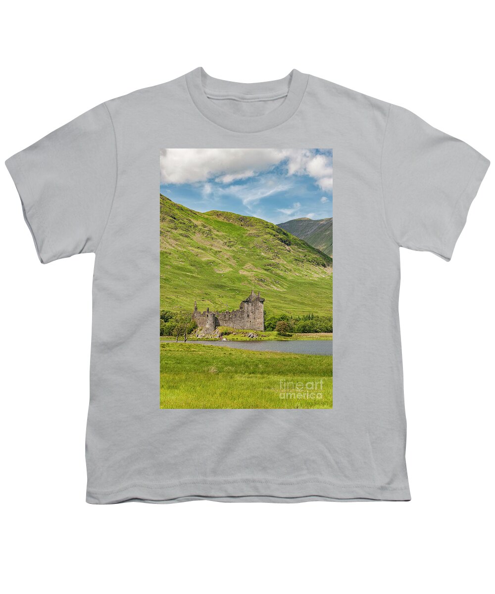 Scotland Youth T-Shirt featuring the photograph Kilchurn Castle Lochside by Antony McAulay