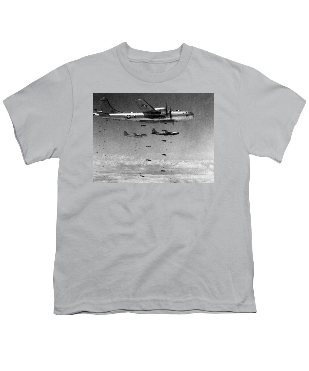 1951 Youth T-Shirt featuring the photograph B-29 Bombers During Korean War by Granger