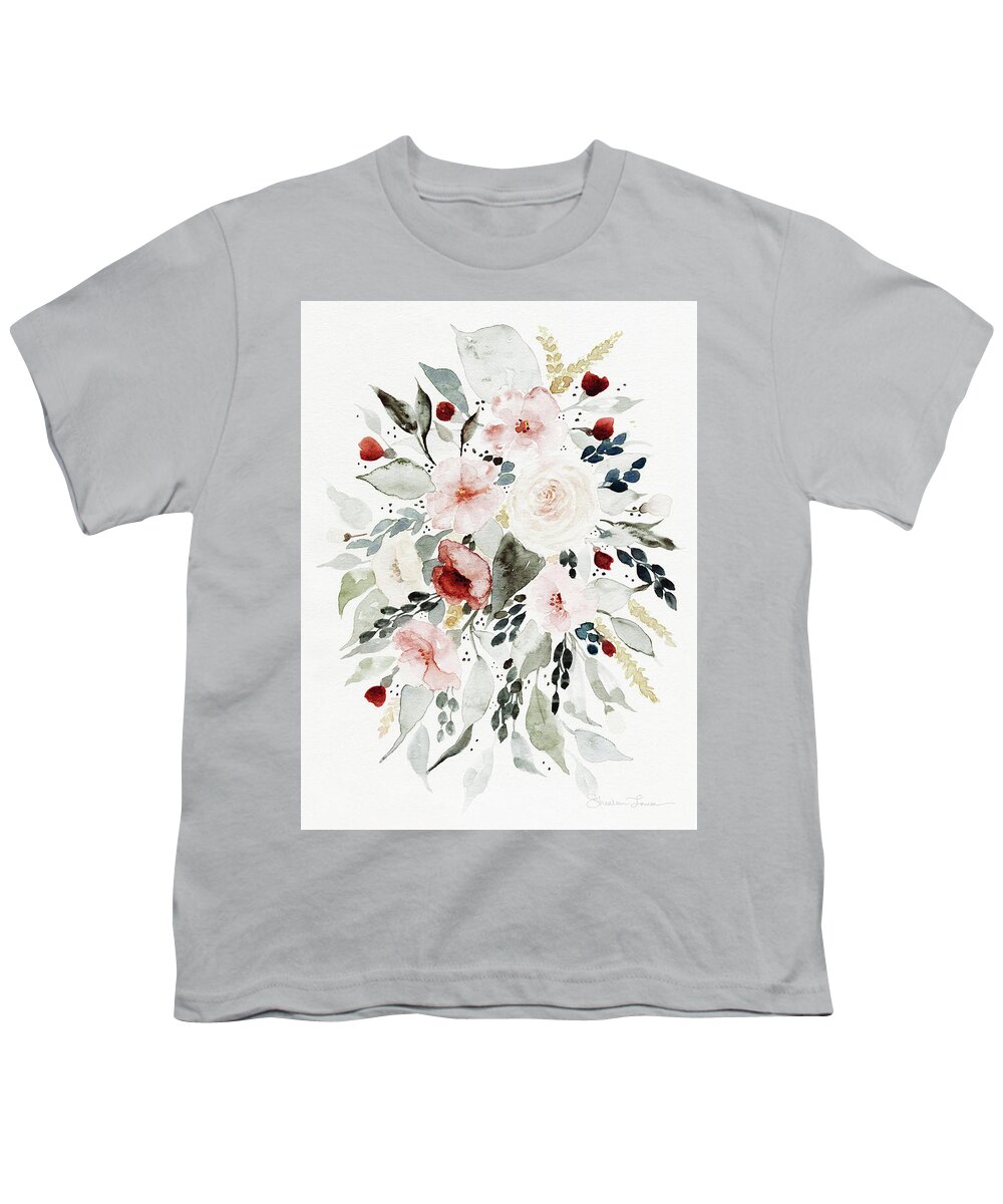 Florals Youth T-Shirt featuring the painting Loose Florals by Shealeen Louise