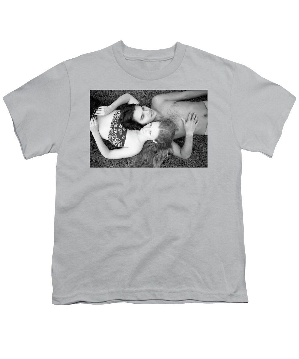 Heads Youth T-Shirt featuring the photograph Man and Woman, Head-to-Head, 1973 by Jeremy Butler
