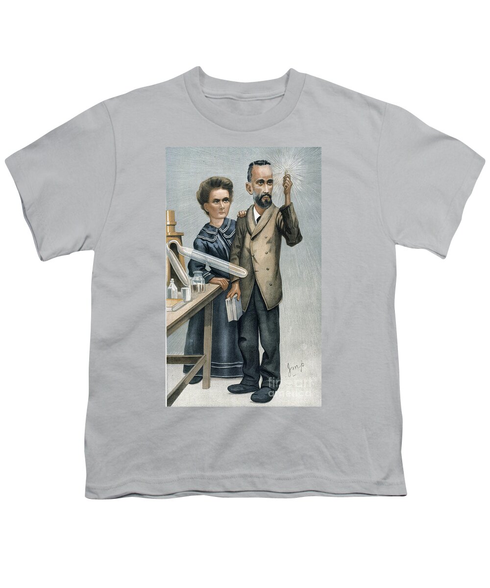 1904 Youth T-Shirt featuring the photograph Marie And Pierre Curie by Granger