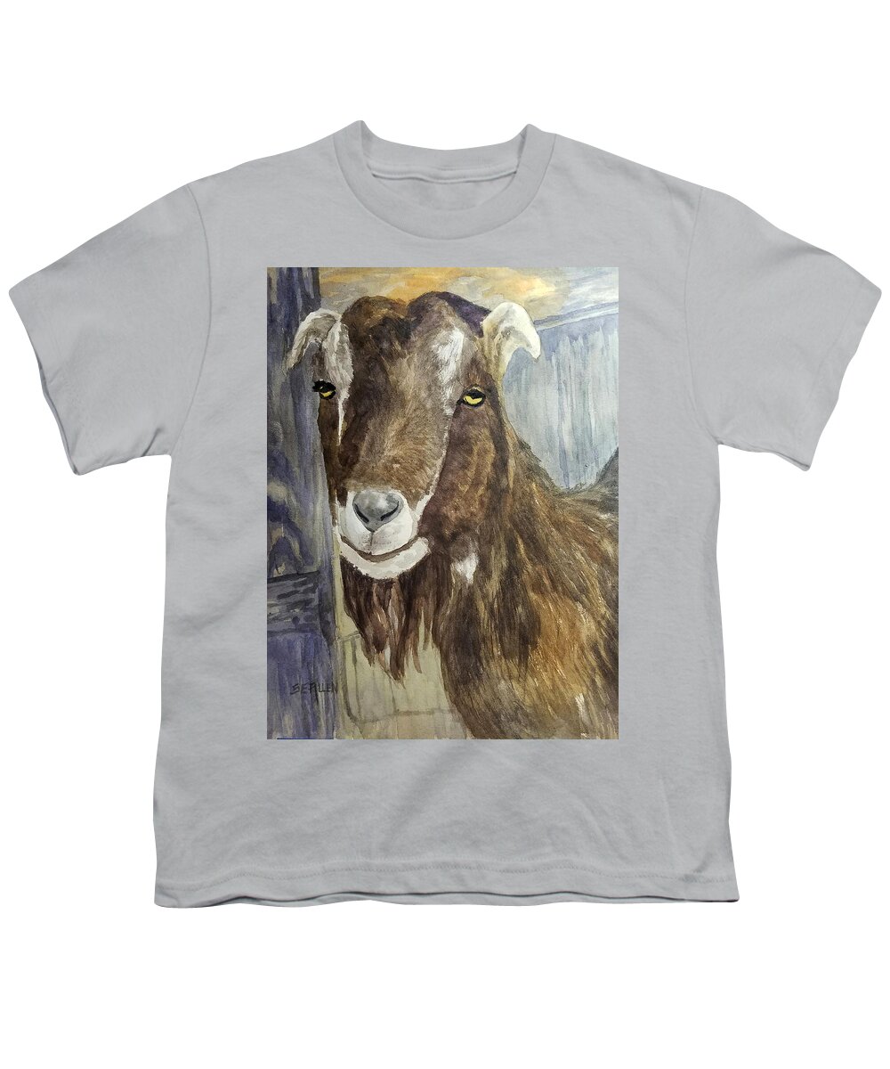 Goat Youth T-Shirt featuring the painting Miss O'Brien by Sharon E Allen