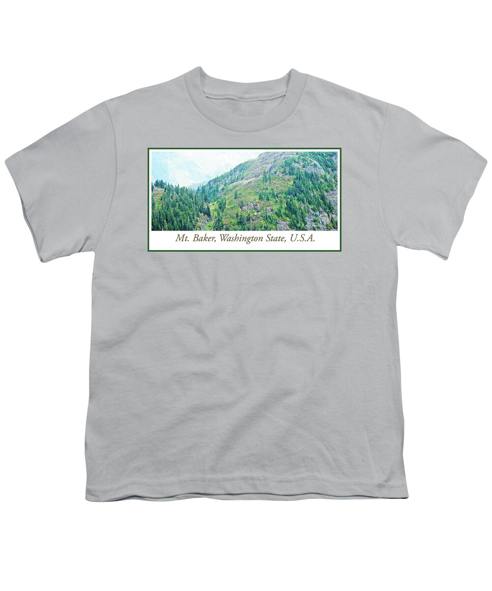 Mount Baker Youth T-Shirt featuring the photograph Mount Baker, Cascade Range, Washington State by A Macarthur Gurmankin
