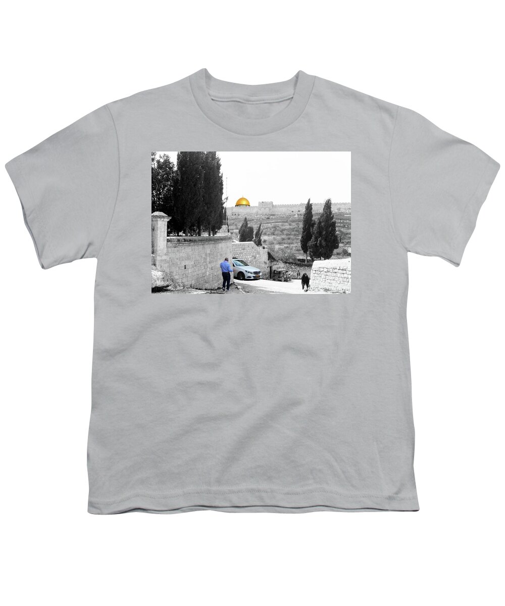 Mount Of Olives Youth T-Shirt featuring the photograph Mount of Olives 1920 by Munir Alawi