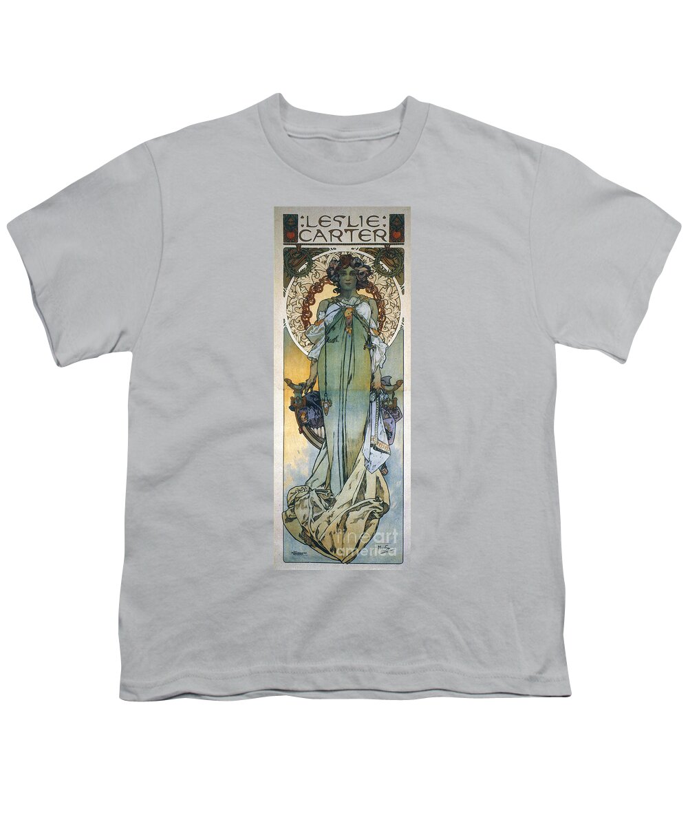 1909 Youth T-Shirt featuring the photograph Mucha: Theatrical Poster by Granger