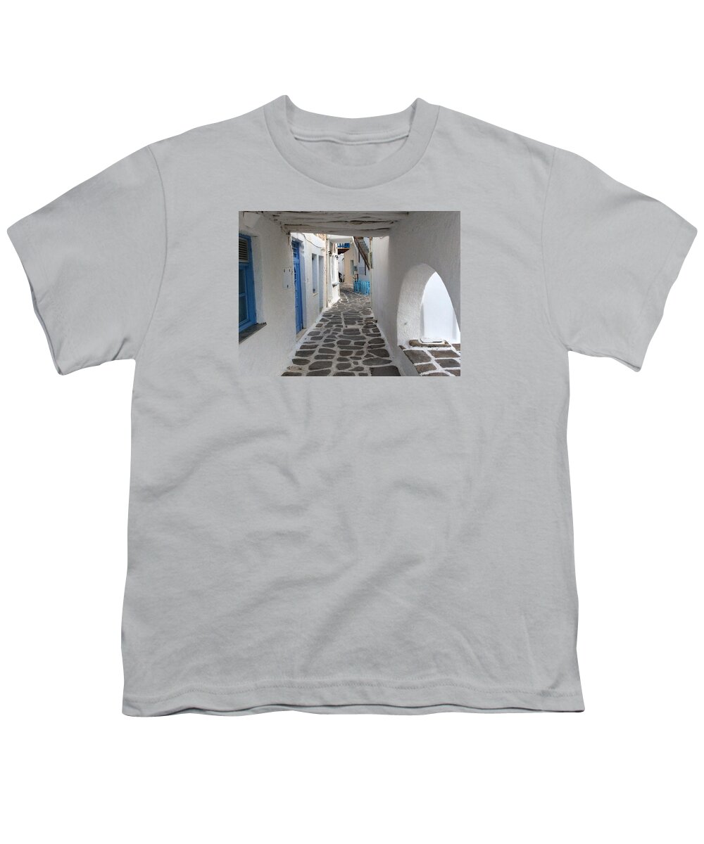 Colette Youth T-Shirt featuring the photograph Naoussa vIllage Greece by Colette V Hera Guggenheim