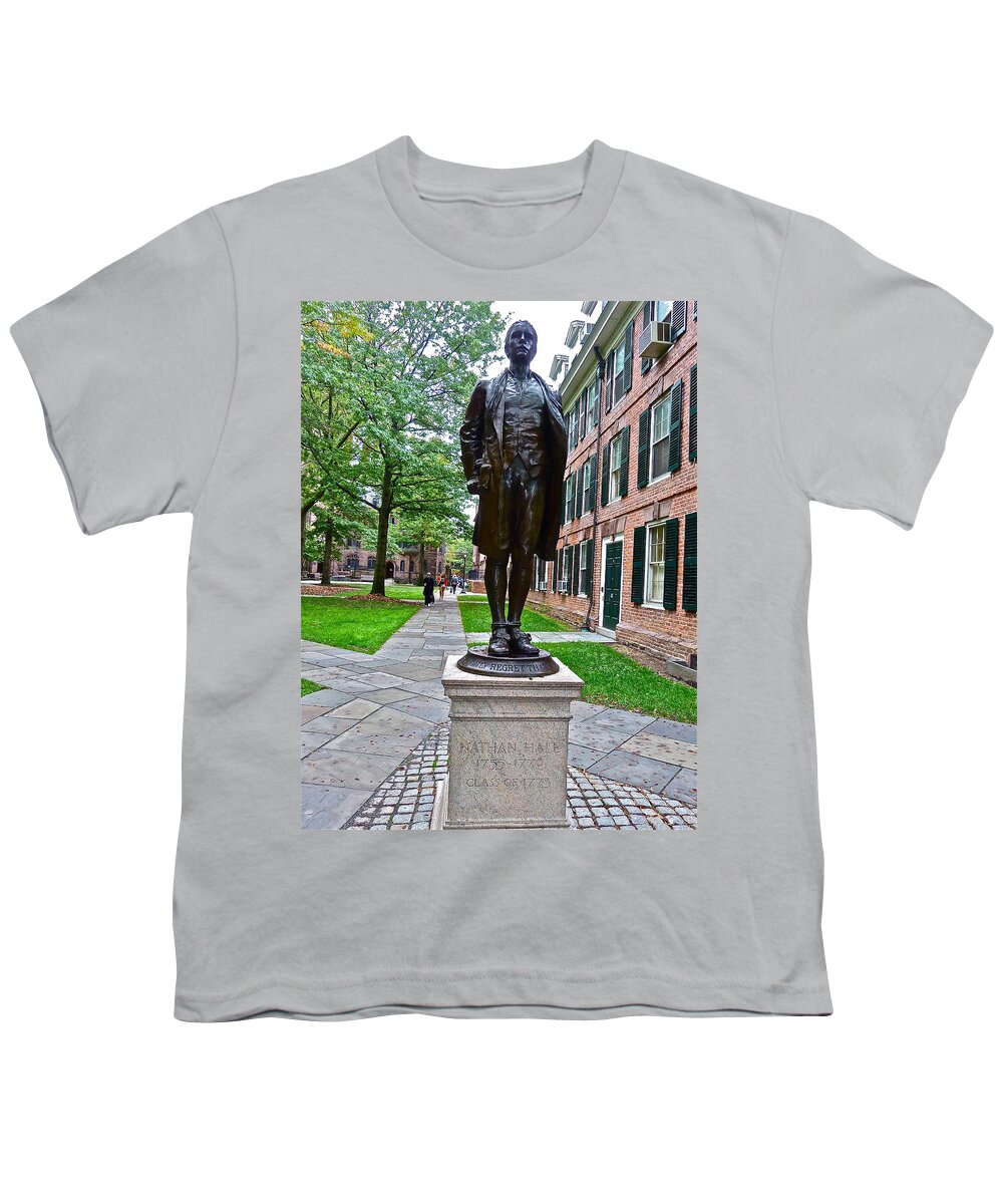 Architecture Youth T-Shirt featuring the photograph Nathan Hale by Diana Hatcher