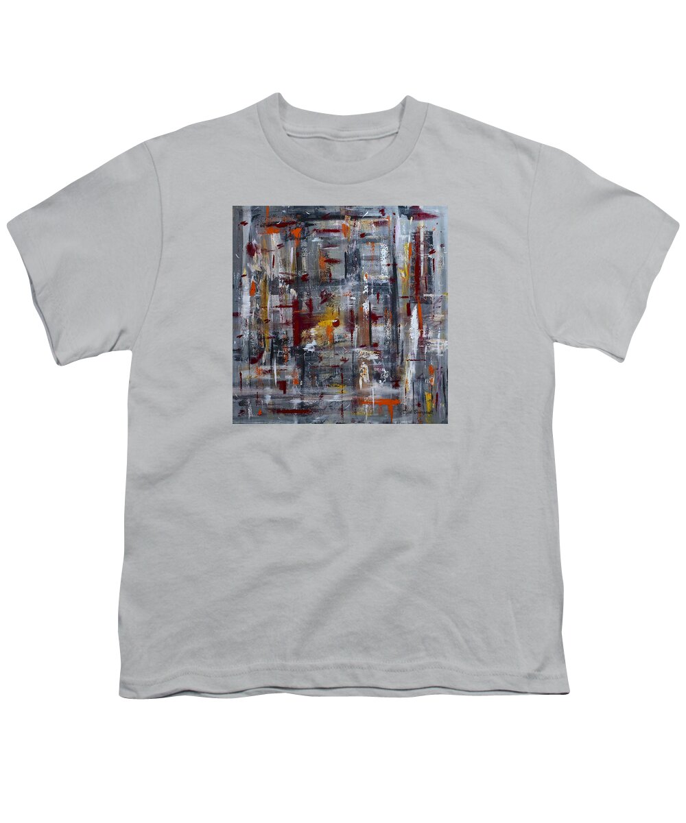 Abstract Youth T-Shirt featuring the painting Native Dreams II by Dick Bourgault