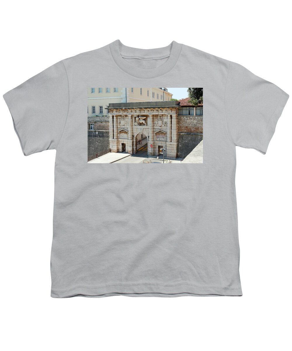 Old Stone City Gate Youth T-Shirt featuring the photograph Old City Gate 1543 by Sally Weigand