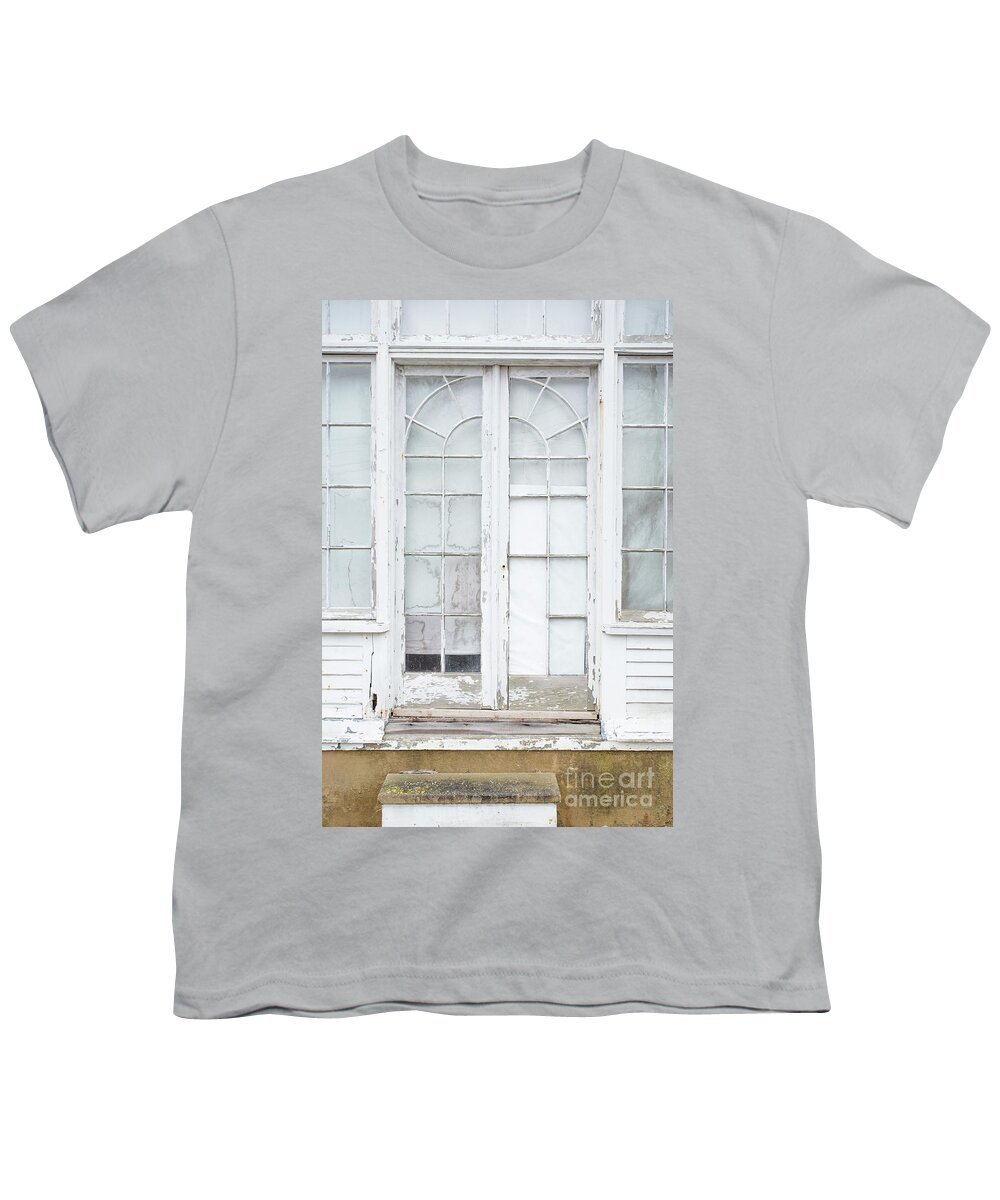 Cape Cod Youth T-Shirt featuring the photograph Old Windows and Glass Doorway by Edward Fielding