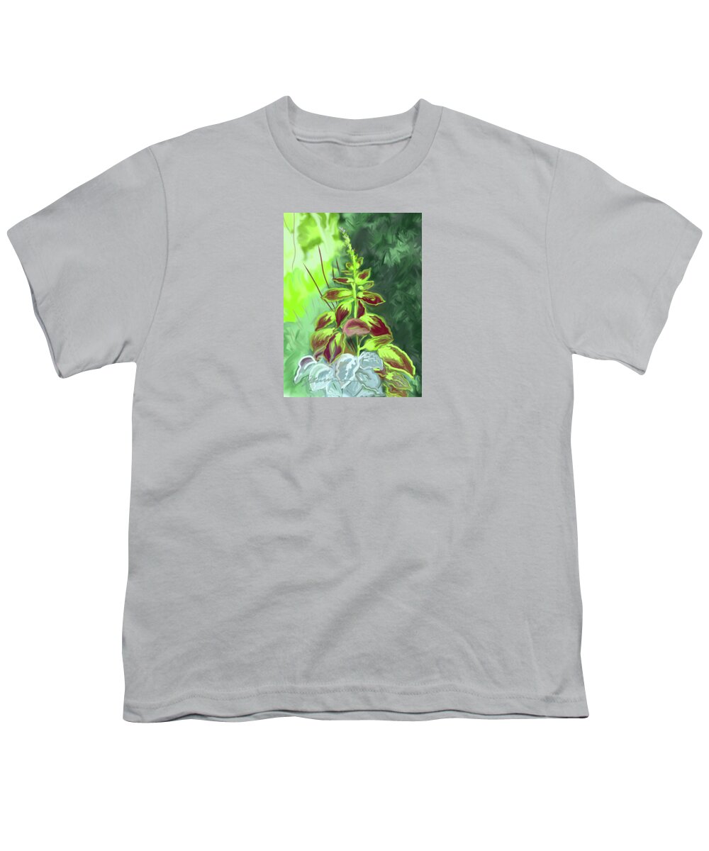 Flowers Youth T-Shirt featuring the painting Painted Nettle by Jean Pacheco Ravinski