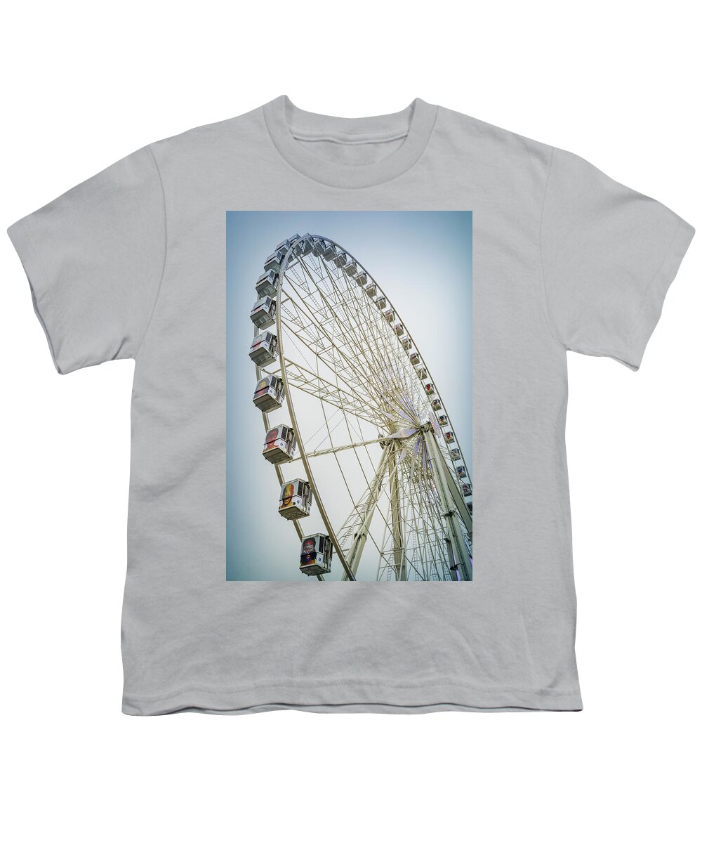 Joan Carroll Youth T-Shirt featuring the photograph Paris Observation Wheel by Joan Carroll