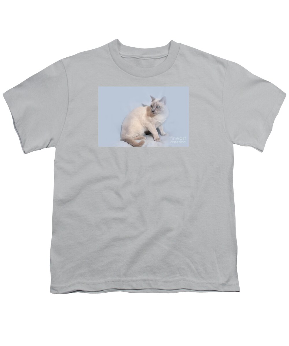 Animal Youth T-Shirt featuring the photograph Pastel Angel Kitty by Linda Phelps