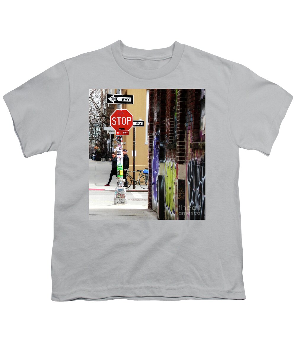 Pollution Youth T-Shirt featuring the photograph The Cleanest Sign in New York by Doc Braham