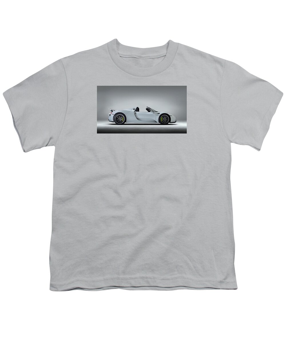 Porsche Youth T-Shirt featuring the digital art Porsche 918 by Douglas Pittman