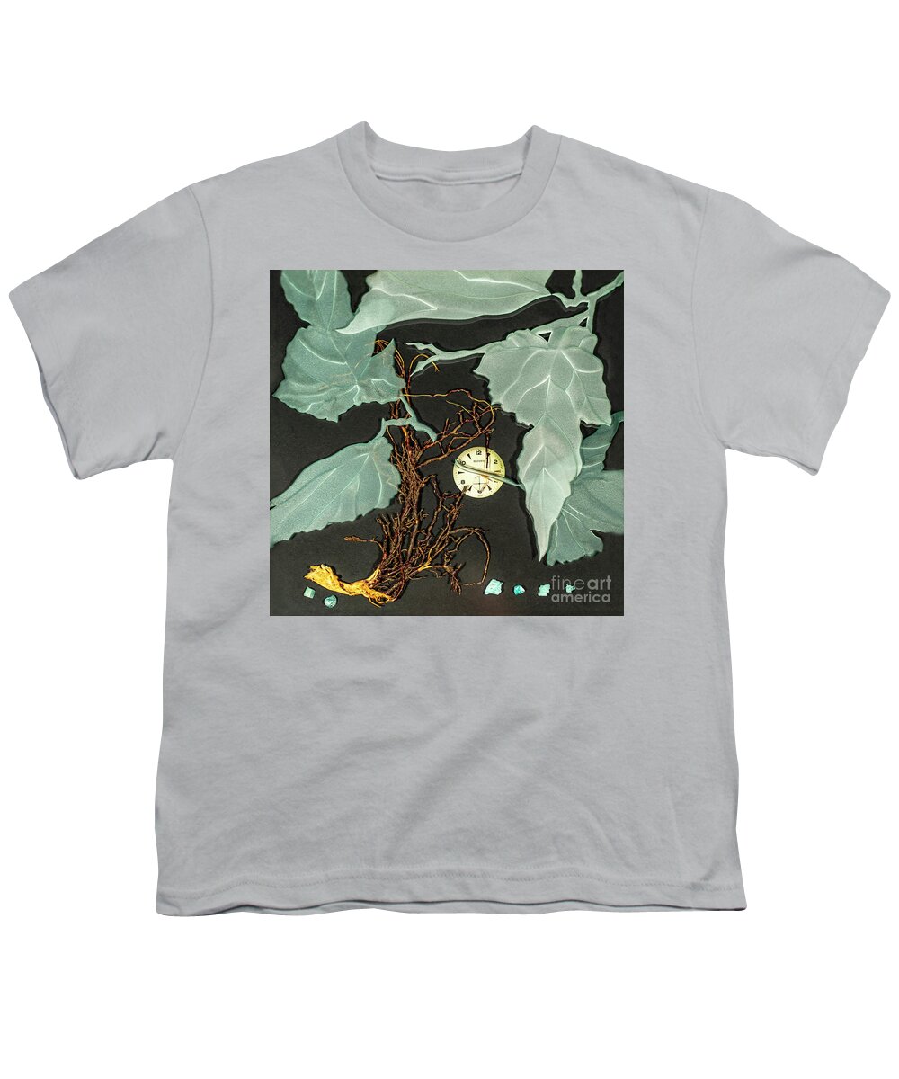 Leaves Youth T-Shirt featuring the glass art Remembrance IV by Alone Larsen