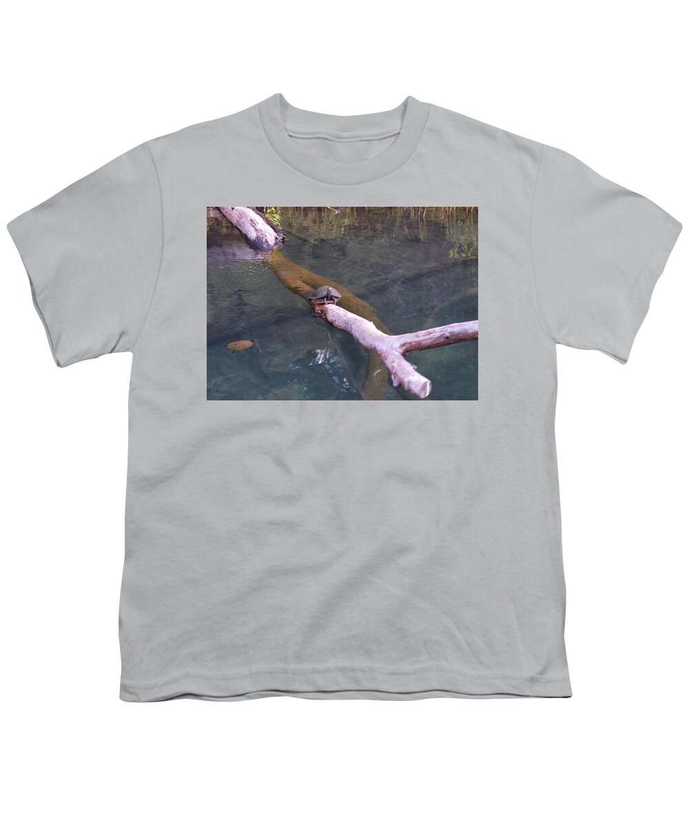 Resting On The Rainbow River Youth T-Shirt featuring the photograph Resting on the Rainbow River by Warren Thompson