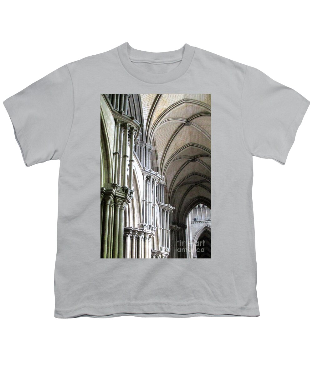 Rouen Youth T-Shirt featuring the photograph Rouen Cathedral Interior 8 by Randall Weidner
