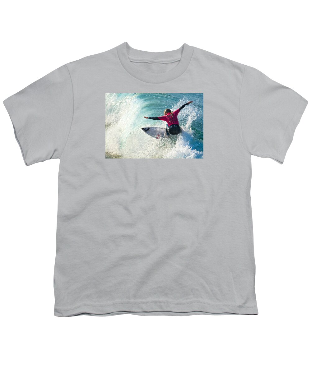 Sally Fizgibbons Youth T-Shirt featuring the photograph Sally Fitzgibbons by Waterdancer