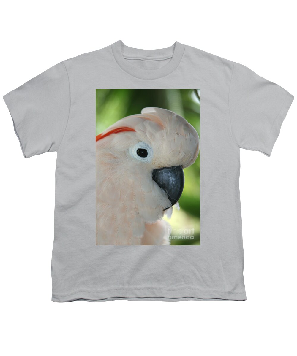 Aloha Youth T-Shirt featuring the photograph Salmon Crested Moluccan Cockatoo by Sharon Mau