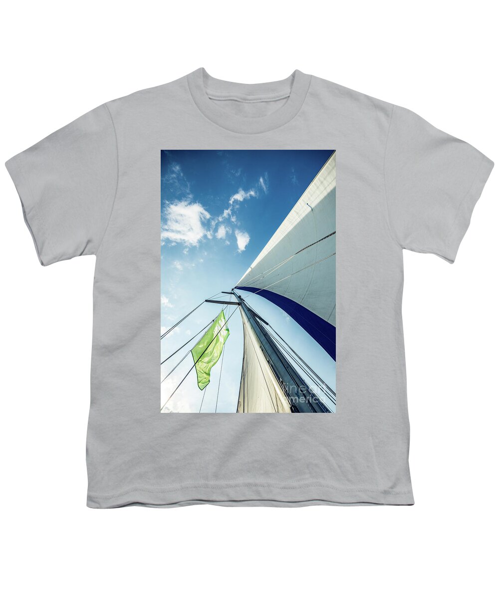 Aegis Youth T-Shirt featuring the photograph Sky Sailing by Hannes Cmarits