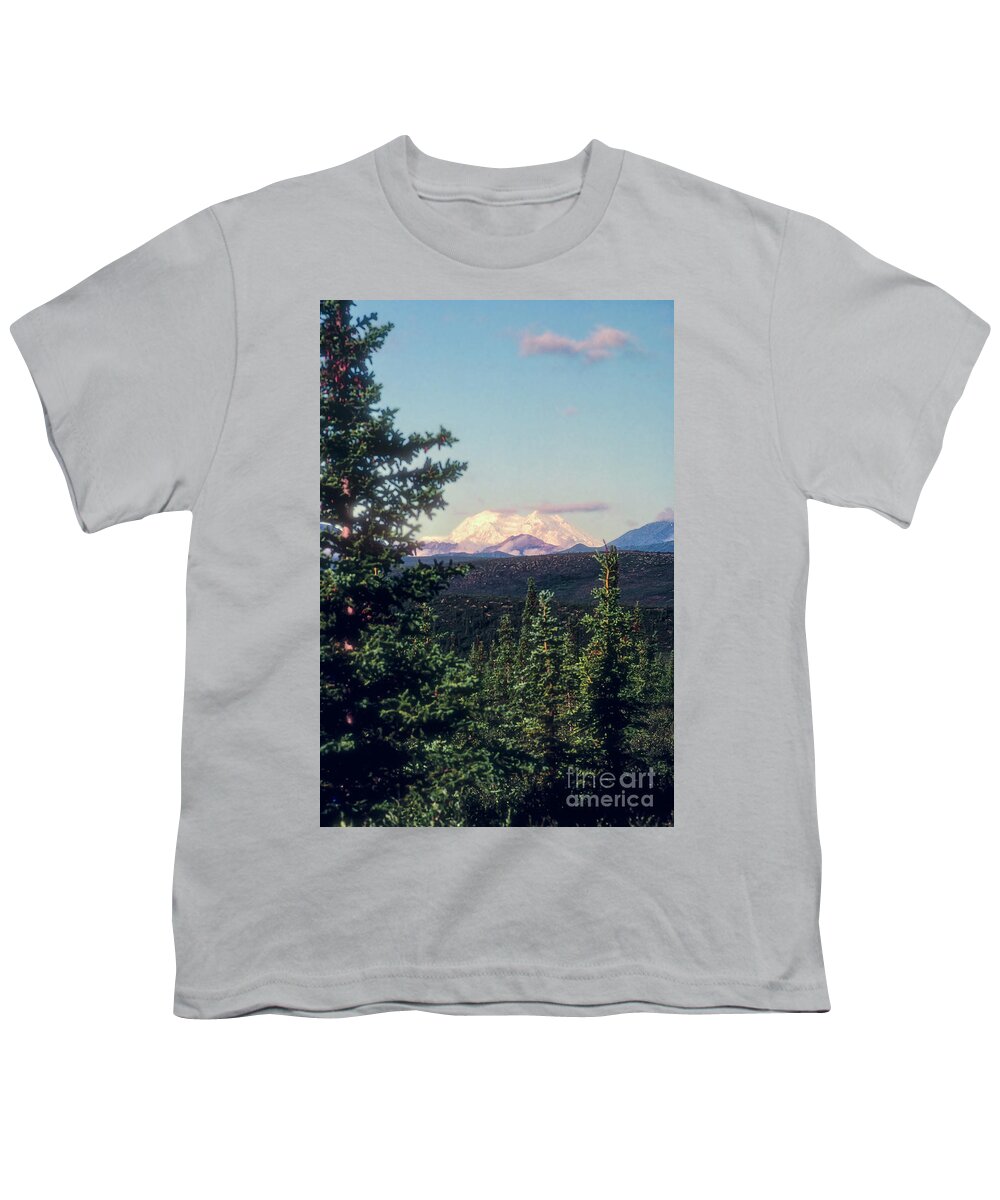 Denali National Park Youth T-Shirt featuring the photograph Snow Covered Mt. McKinley by Bob Phillips