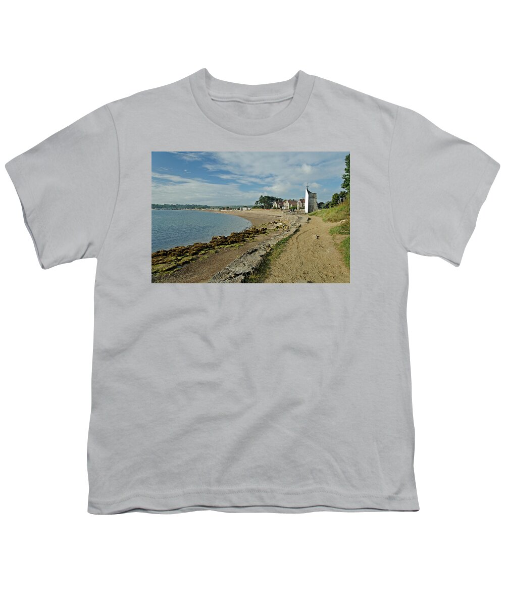 Europe Youth T-Shirt featuring the photograph St Helens, Bay and Beach by Rod Johnson