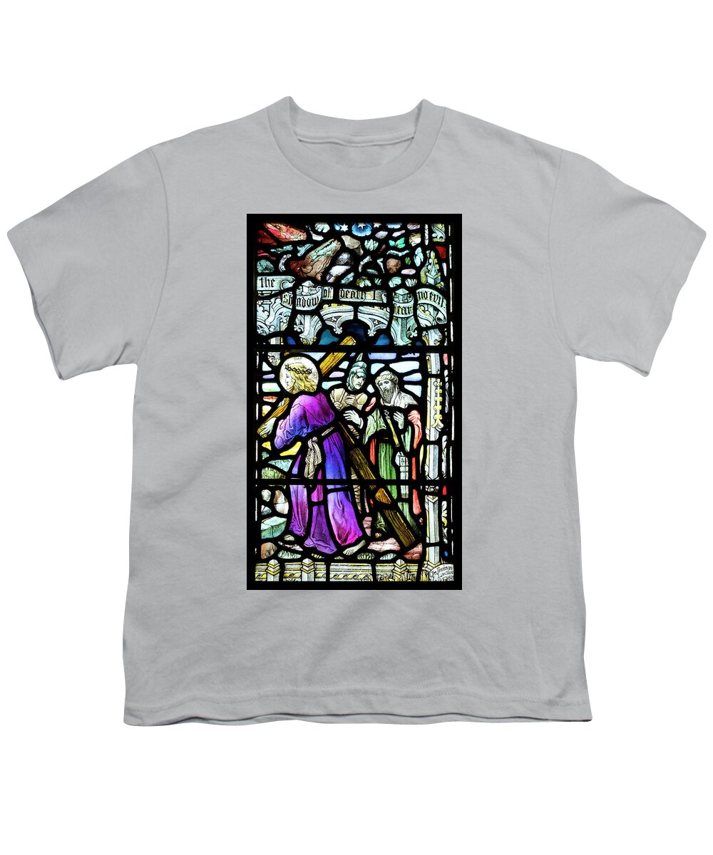 Stained Glass Youth T-Shirt featuring the photograph Stained Glass St. Michael's #2 by Doug Matthews